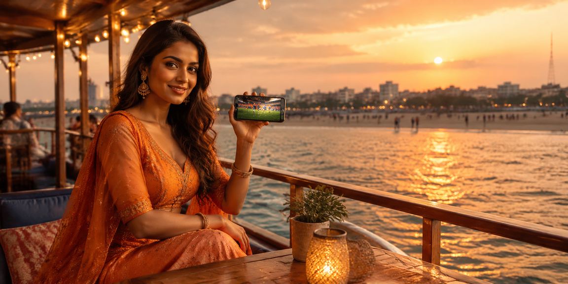Cricket enthusiast betting on live IPL match at Chennai Marina Beach